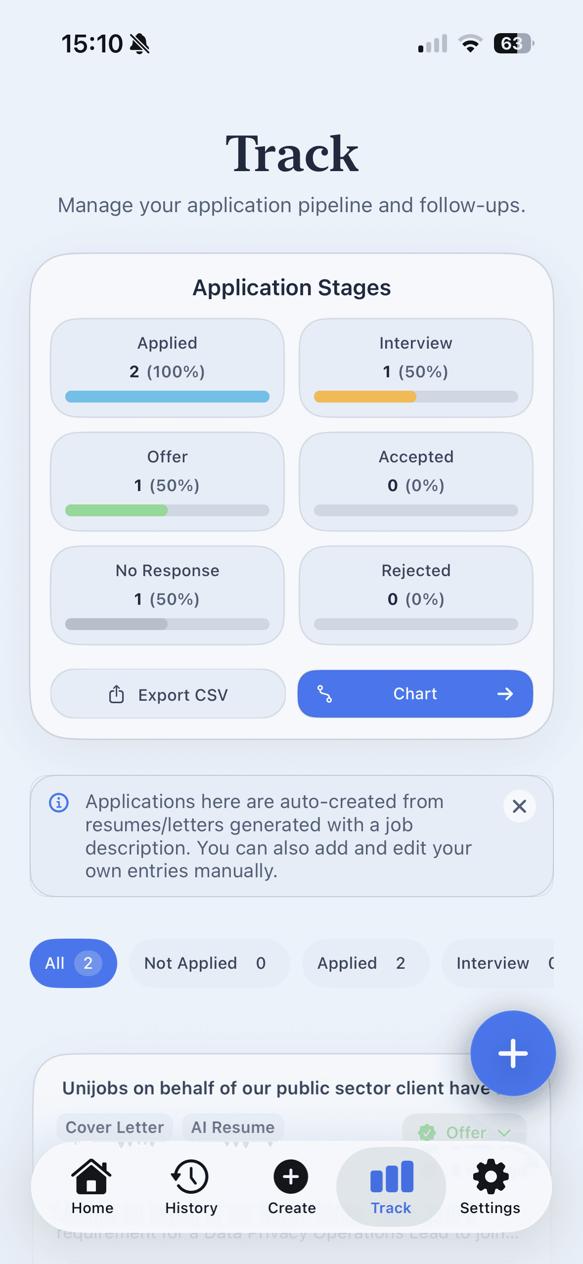 Smart Resume app screenshot